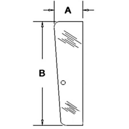 Aftermarket New Front Door Glass Fits CaseIH Tractor Models 1055 1056 1255 Plus 3233053R1